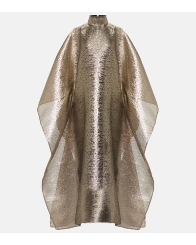 ‎Taller Marmo Mirage Belted Sheer Wool-blend Kaftan - Brown