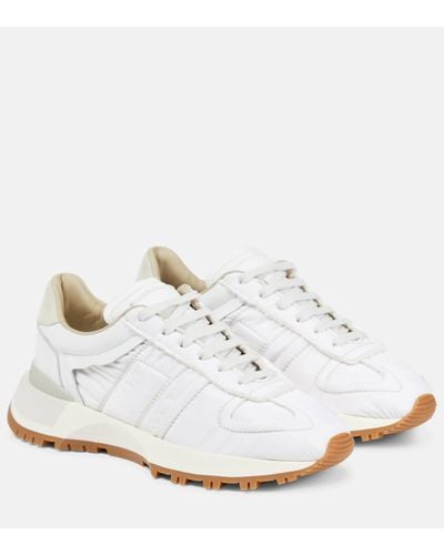 Maison Margiela Leather-trimmed Trainers - White