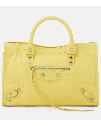 Balenciaga Le City Small Leather Shoulder Bag - Yellow