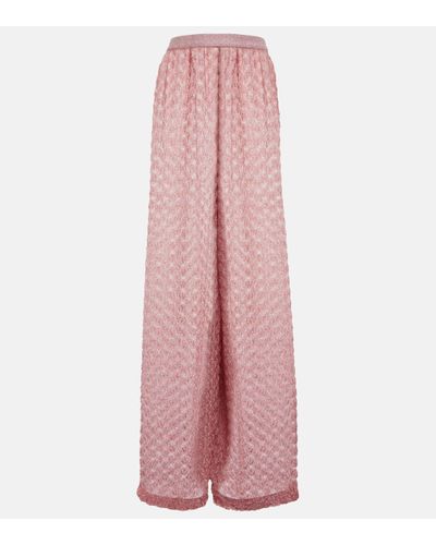Missoni Sheer Wide-leg Trousers - Pink