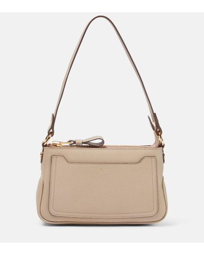 Tom Ford Jennifer Mini Leather Shoulder Bag - Natural