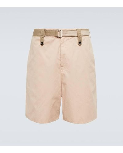 Sacai Cotton Chino Shorts - Natural