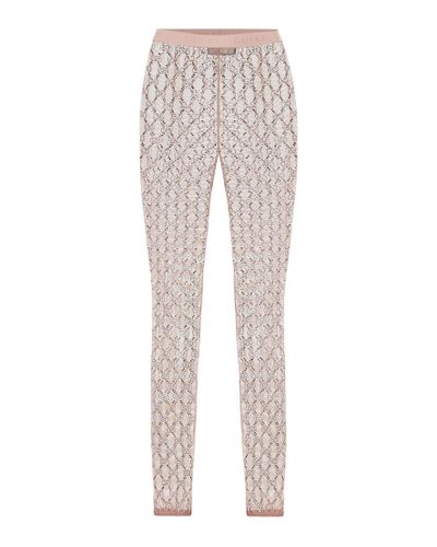 Gucci Leggings in tulle con cristalli - Neutro