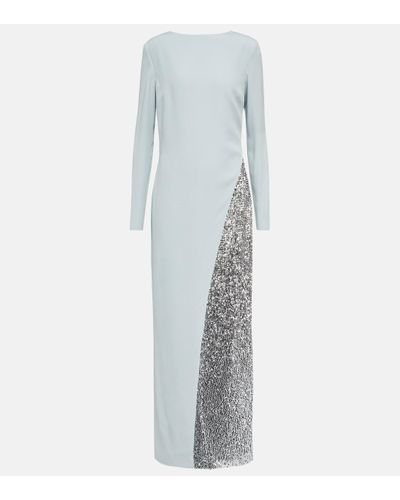 Givenchy Robe longue a sequins - Blanc