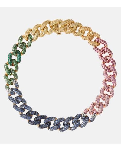 SHAY Pulsera Rainbow Medium de oro 18 ct con gemas - Metálico