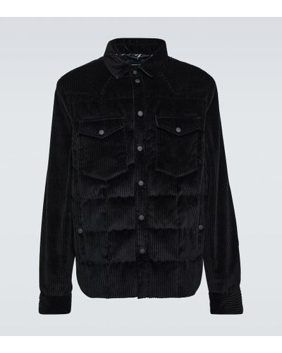 3 MONCLER GRENOBLE Giacca camicia Gelt in velluto a coste - Nero