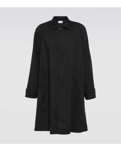 The Row Clayton Cotton And Cashmere Coat - Black