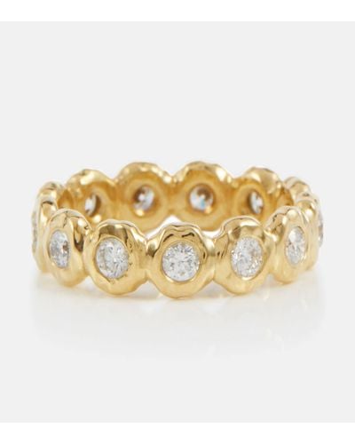 Octavia Elizabeth Nesting Gem 18kt Gold Eternity Ring With Diamonds - Metallic