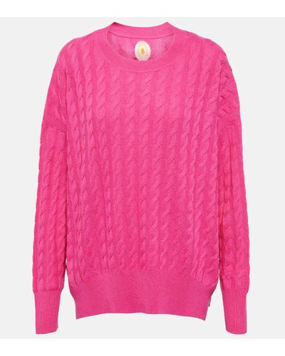 Jardin Des Orangers Cable-knit Cashmere Jumper - Pink