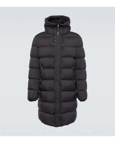 Herno Supermatt Down-paneled Hooded Coat - Black