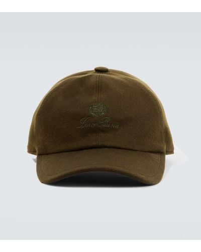 Loro Piana Cappello da baseball in cashmere - Verde