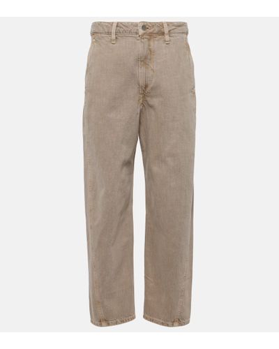 Lemaire High-Rise Straight Jeans Twisted - Natur