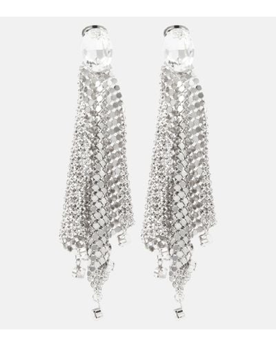 Rabanne Crystal-embellished Chainmail Earrings - White