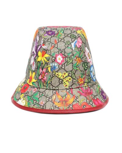 Gucci Flora Floral-print Canvas Fedora Hat - Natural