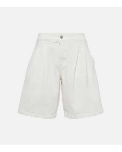 AG Jeans Short a taille haute en jean - Blanc