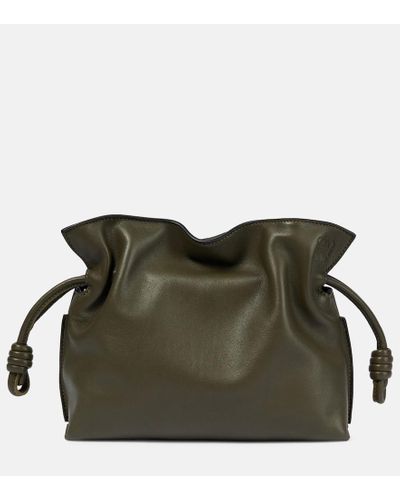 Loewe Flamenco Mini Leather Shoulder Bag - Green