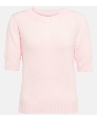 Jardin Des Orangers Cashmere Knit Top - Pink