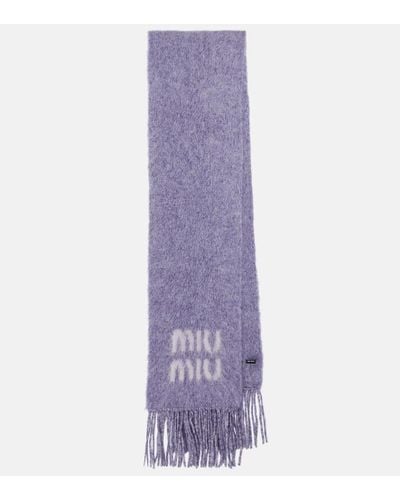 Miu Miu Schal aus einem Mohairgemisch - Lila