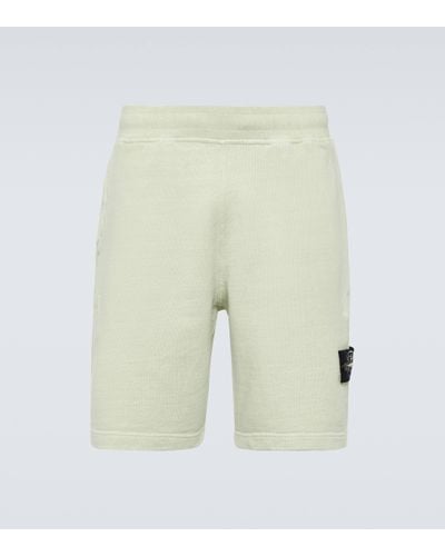 Stone Island Tinto Terra Cotton Jersey Shorts - Natural