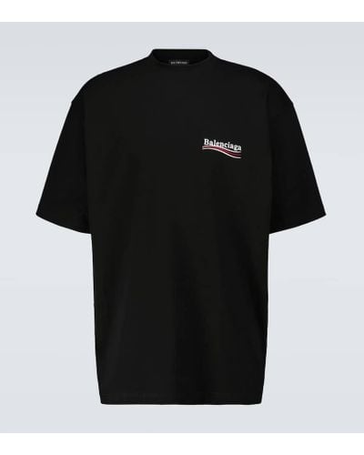 Balenciaga T-shirt layered political campaign oversize - Nero