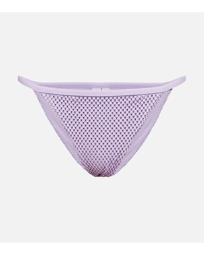 Jonathan Simkhai Embellished Bikini Bottoms - Purple