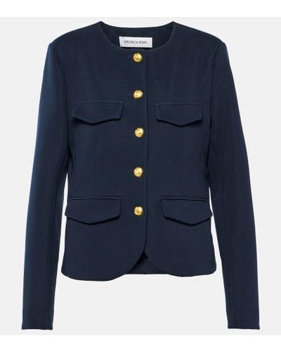 Veronica Beard Kensington Knit Jacket - Blue