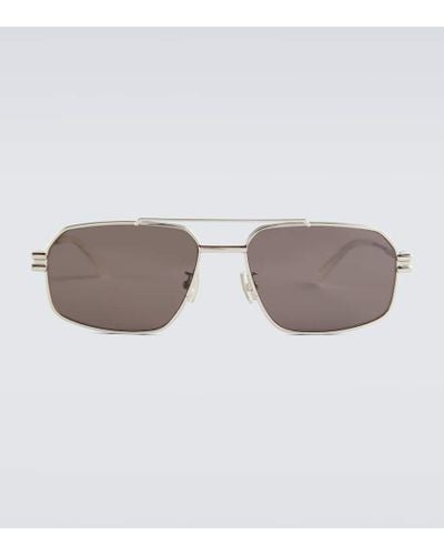 Bottega Veneta Aviator-Sonnenbrille mit Metallrahmen - Braun