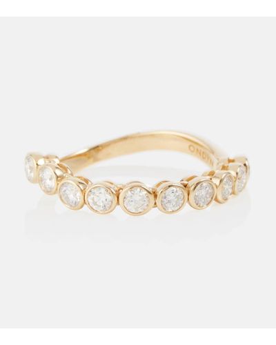 ONDYN Ring Capri aus 14kt Gelbgold mit Diamanten - Weiß