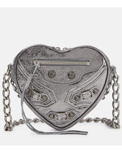 Balenciaga Mini Le Cagole Heart Tasche - Grau