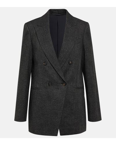 Brunello Cucinelli Double-breasted Blazer - Black