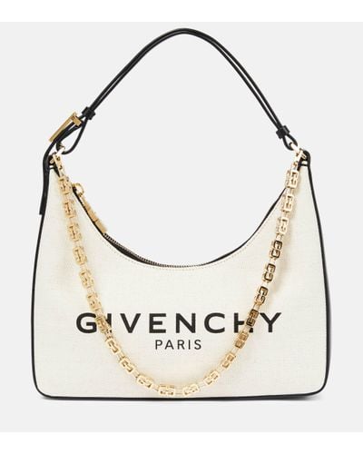 Givenchy Sac Moon Cut Out Small en toile - Blanc