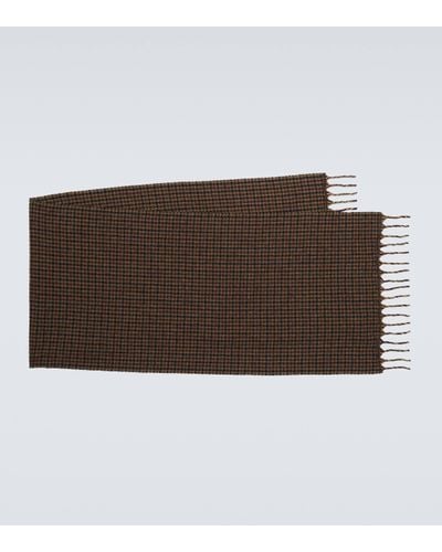 Loro Piana Houndstooth Cashmere Scarf - Brown