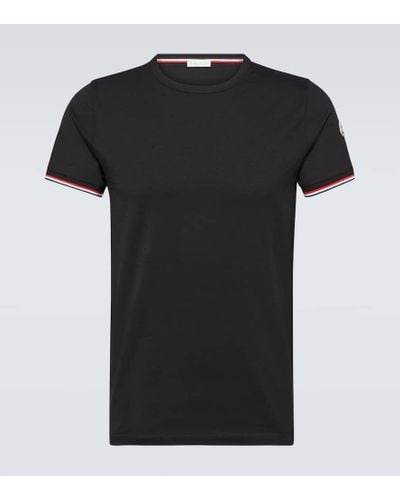 Moncler T-Shirt aus einem Baumwollgemisch - Schwarz