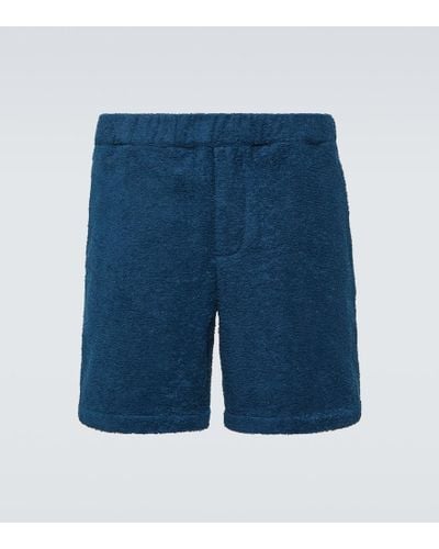 Prada Shorts de felpa de algodon - Azul