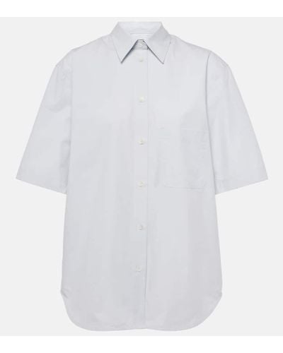 Totême Camisa de popelin de algodon - Blanco