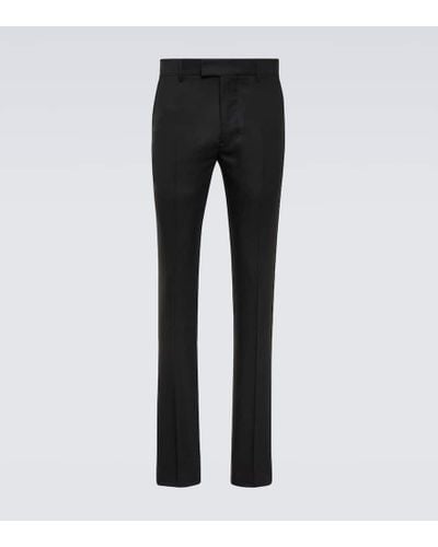 Ami Paris Virgin Wool Slim Pants - Black