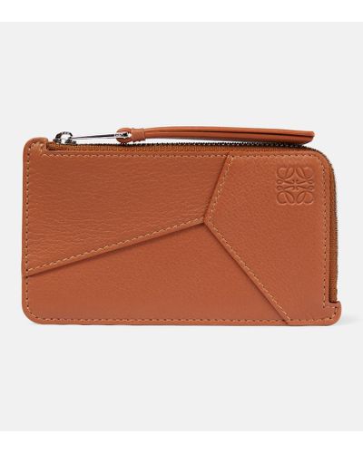 Loewe Puzzle Leather Wallet - Brown