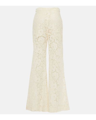 Zimmermann Matchmaker Lace Flared Trousers - White