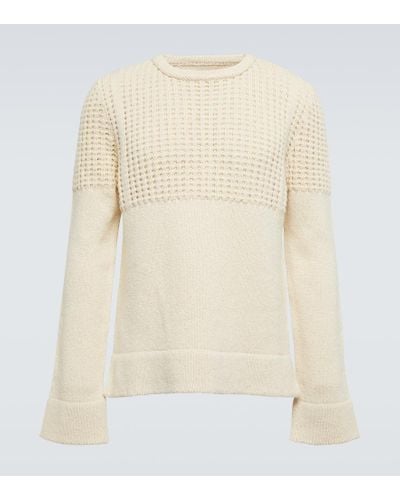 Jil Sander Cotton And Wool Sweater - Natural