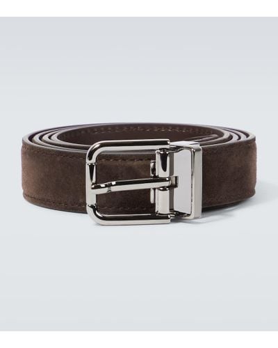 Dolce & Gabbana Cinturon de ante de 25 mm - Marrón