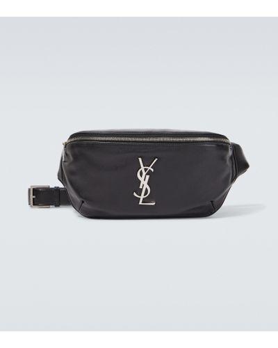 Saint Laurent Cassandre Leather Belt Bag - Black