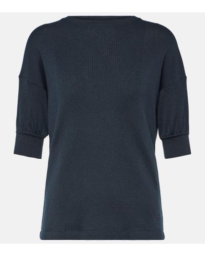 Loro Piana T-Shirt aus Baumwolle und Kaschmir - Blau
