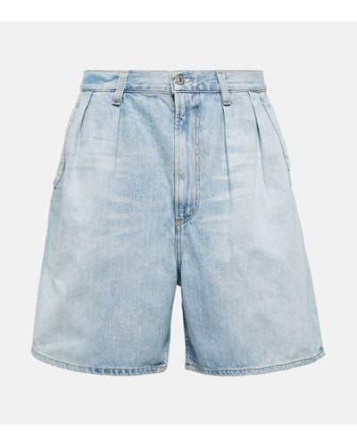 Citizens of Humanity Short Maritzy a taille haute en jean - Bleu