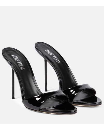 Paris Texas Patent Leather And Pvc Sandals - Black
