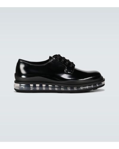 Prada Derby Shoes With Clear Sole - Black