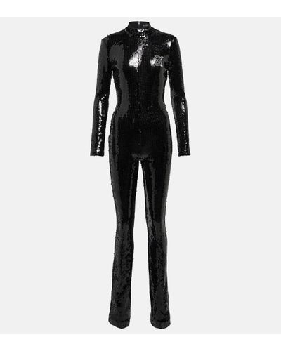 David Koma Sequined Jumpsuit - Black