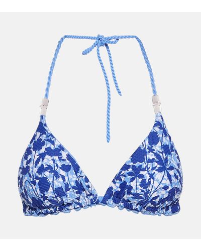 Heidi Klein Tuscany Reversible Bikini Top - Blue
