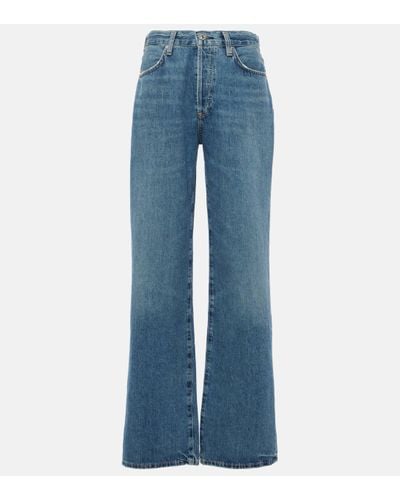 Citizens of Humanity Annina Mid-rise Wide-leg Jeans - Blue