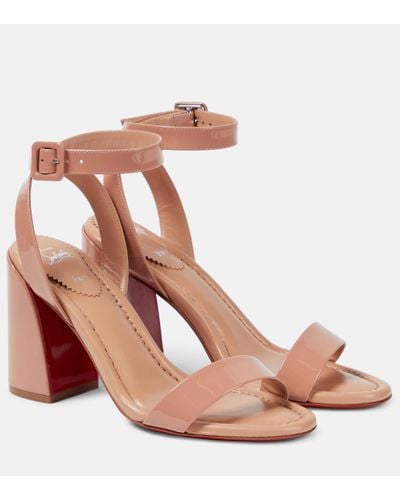 Christian Louboutin Miss Sabina Patent Leather Sandals - Brown
