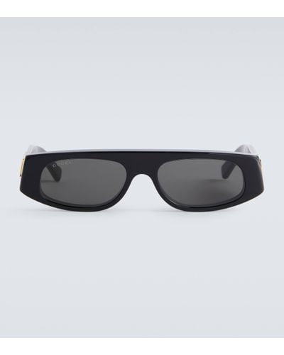 Gucci Logo Flat-top Sunglasses - Grey